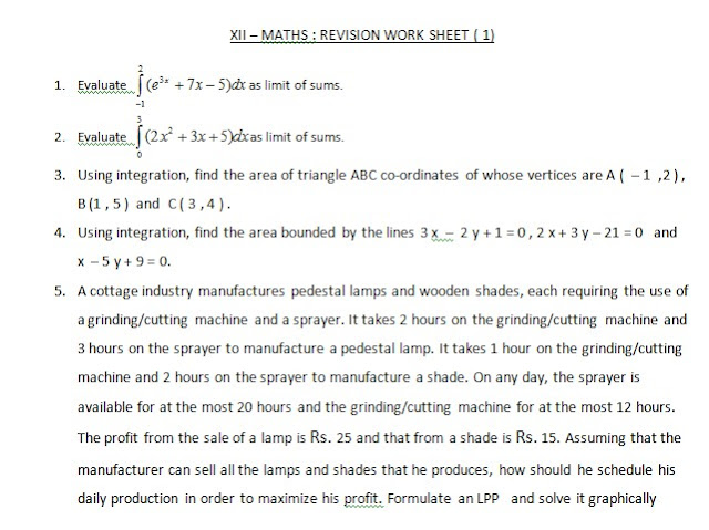 kvasnapsmaths.blogspot.in: XII-MATHS: REVISION WORK SHEET-1: 25-11-16