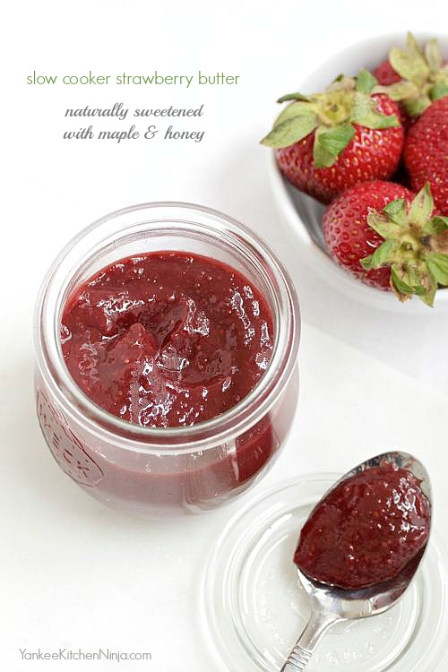 Naturally sweetened slow cooker strawberry butter
