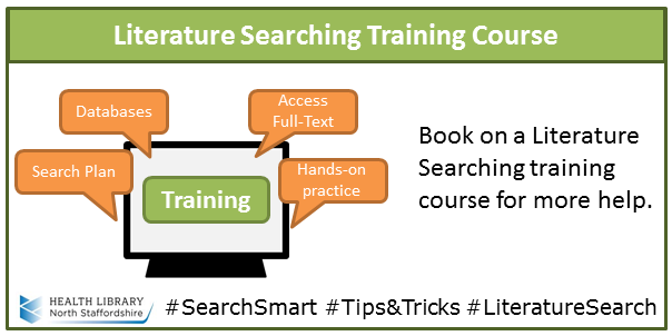 Key features of Literature Search Training - databases, search plan, full-text access and hands-on practice