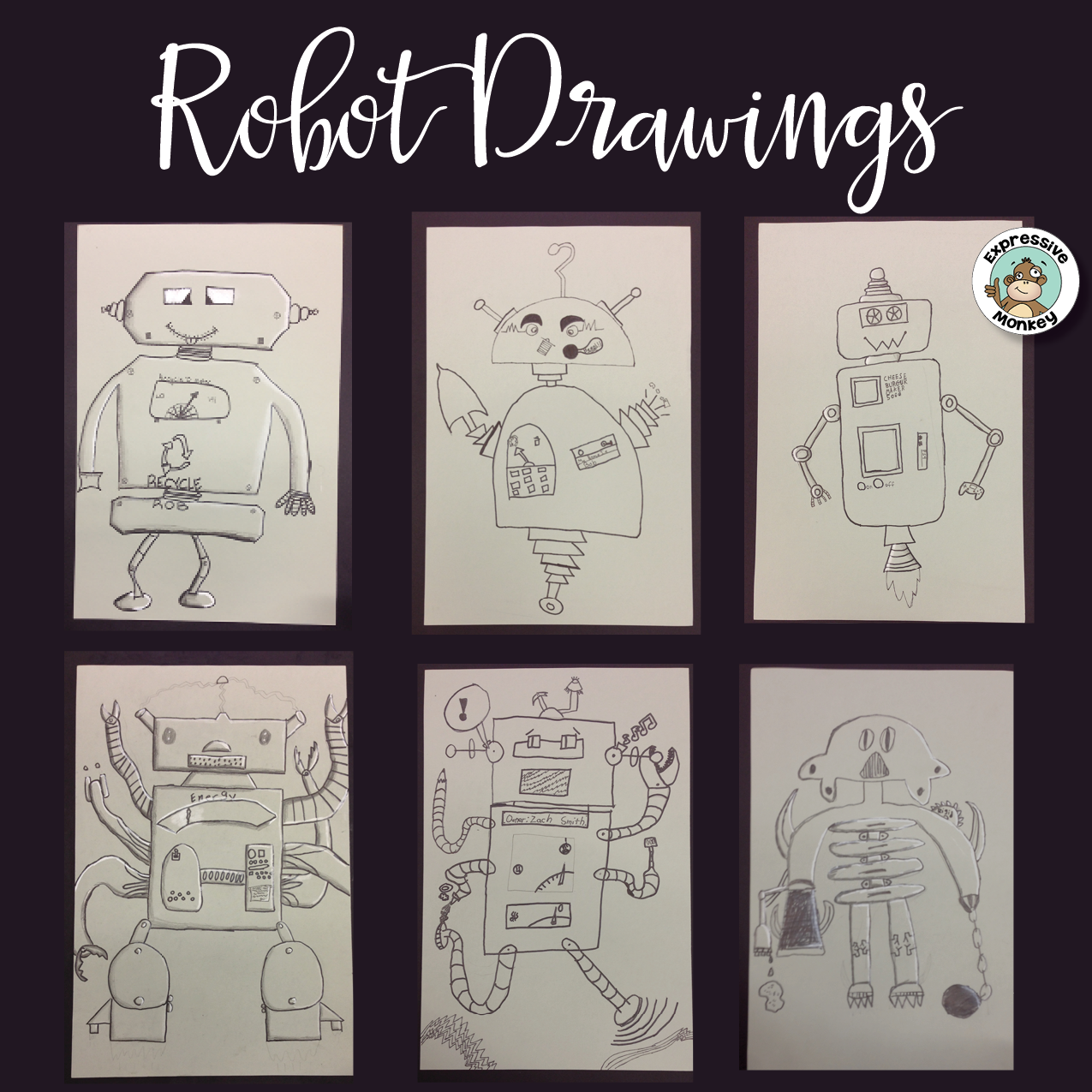 robot art drawing