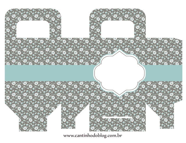 Kit para Bodas con Diseño Shabby Chic en Celeste y Gris para Imprimir Gratis. 