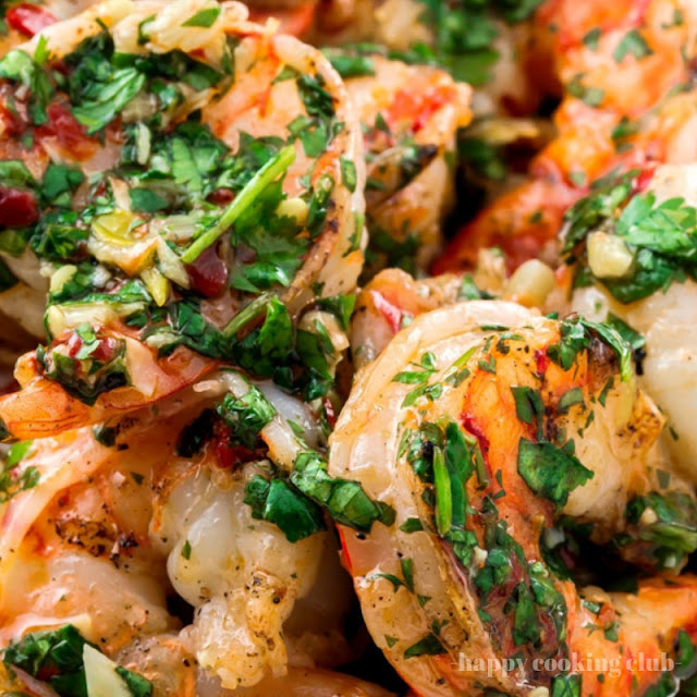 Grilled Shrimp Recipe with Roasted Garlic-Cilantro Sauce Grilled Shrimp Recipe with Roasted Garlic-Cilantro Sauce
