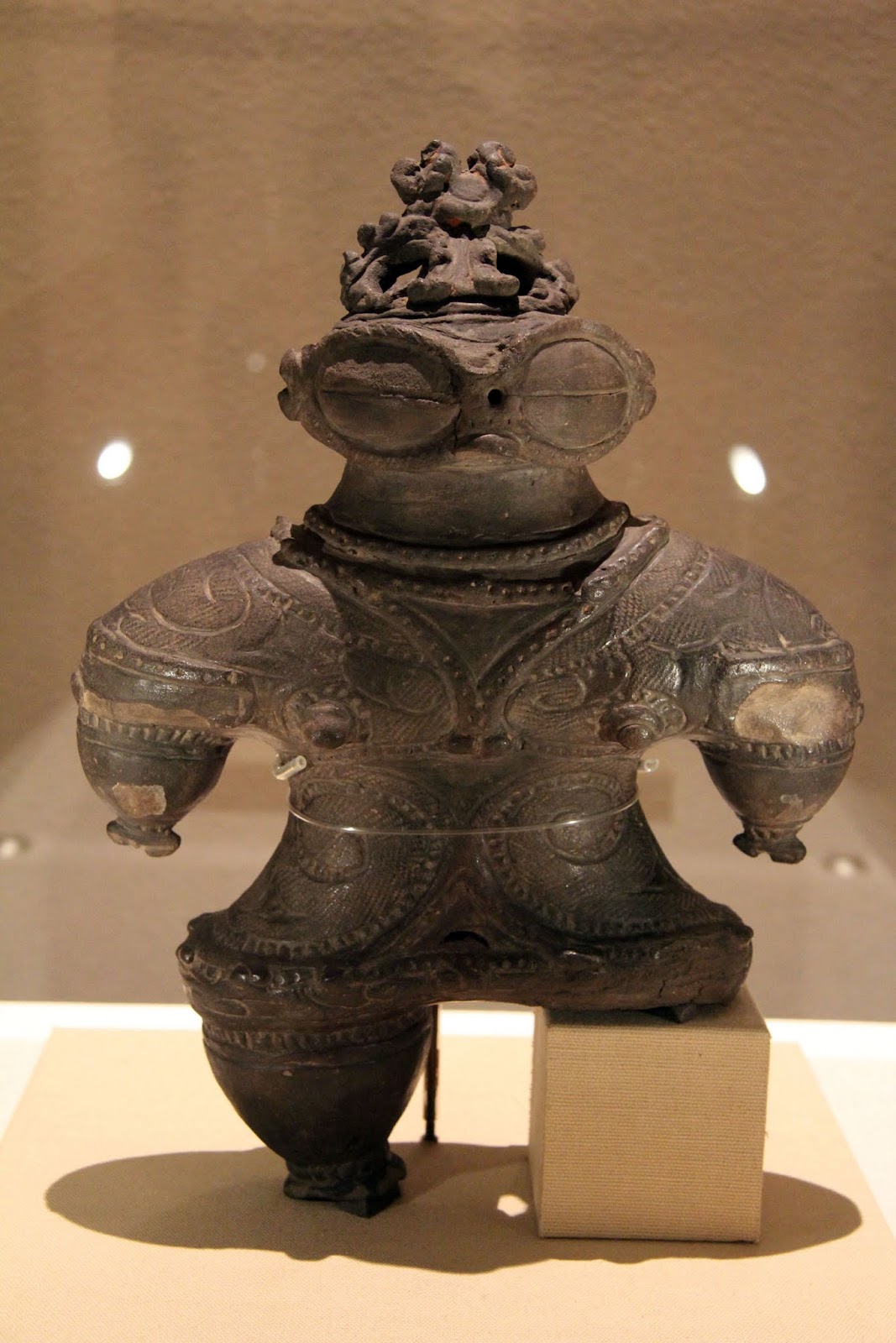 Japanisch Dogu Jomon Zeit Clay Statue Earthen Figur Puppe Alte Haniwa Mann 