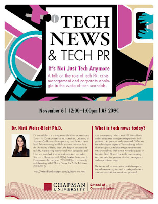 Tech News & Tech PR: It’s Not Just Tech Anymore. Nirit Weiss Blatt.