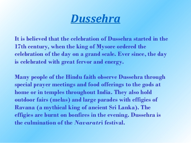 Essay on dussehra in sanskrit language