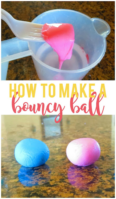 How to Make a Bouncy Ball--My kids love to make and play with these fun homemade bouncy balls.  So much cheaper than buying them when I know they'll just get lost!