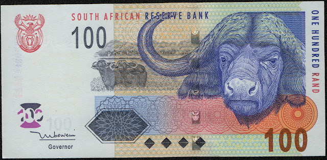 South Africa Currency 100 Rand banknote 2005 African Buffalo