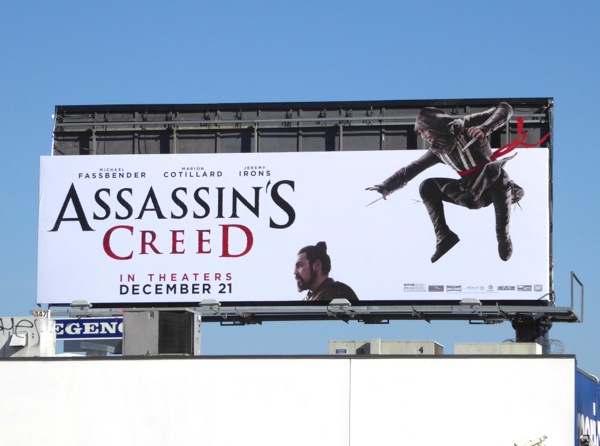 Assassin's Creed movie special extension billboard Assassins Creed movie extension billboard