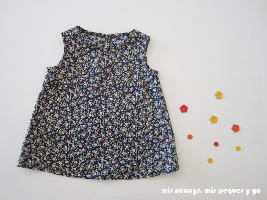 mis nancys, mis peques y yo, tutorial blusa sin mangas niña (patrón gratis), blusa terminada