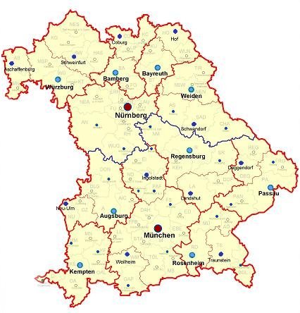 Deutsch Provinz Karte: Karte von Bayern Provinz Deutsch Provinz Karte: Karte von Bayern Provinz