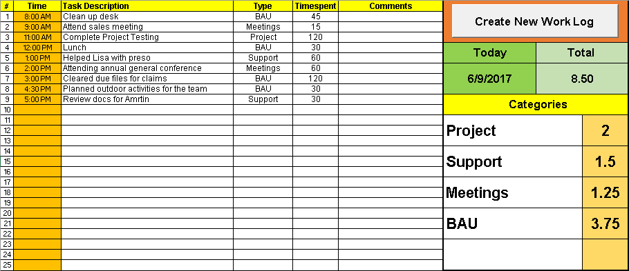 excel task management template