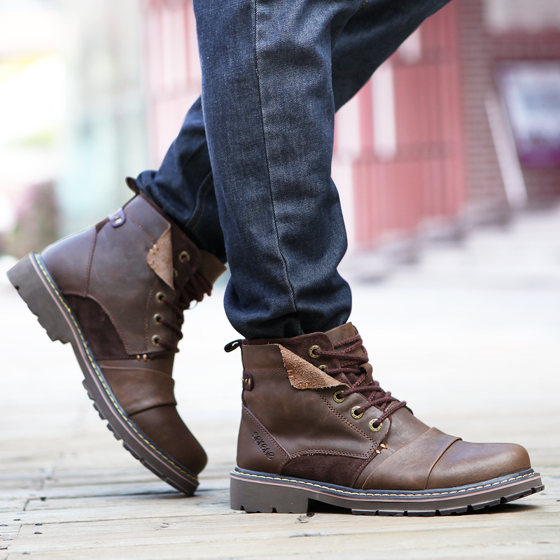 Leather Winter Men Boots Black & Brown Shoes Blog
