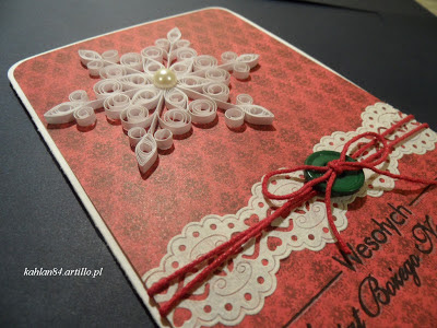 christmas card snow quilling