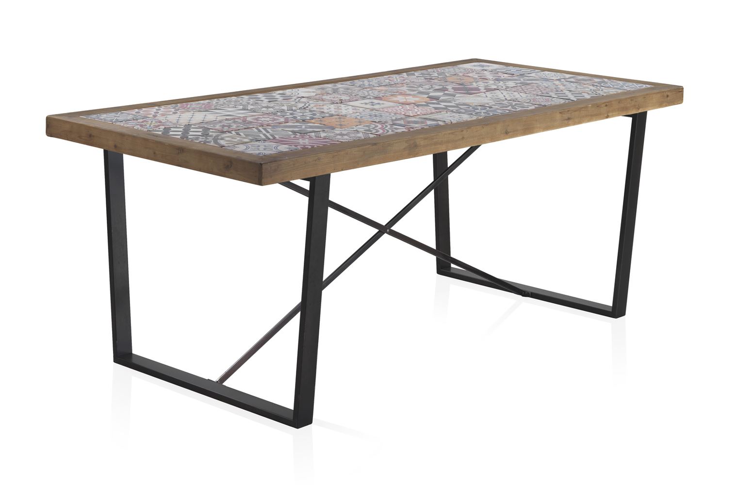 muebles de forja: MESAS DE CERAMICA MOSAICO CON ARMAZON FORJA