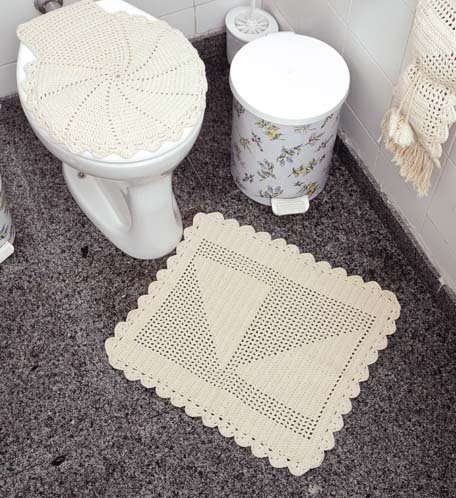 DECORACIÓN DE BAÑOS CON TEJIDOS by artesydisenos.blogspot.com