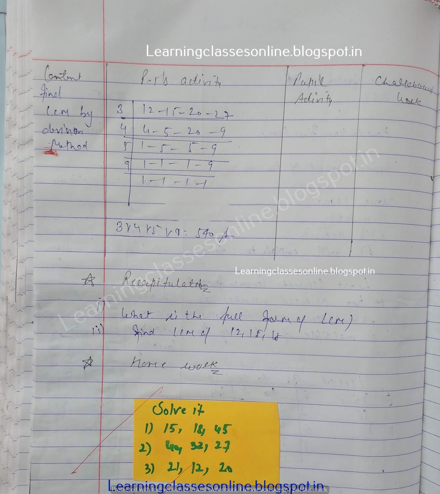 Lesson Plan Model For Maths, Lesson Plan For Maths In B Ed,