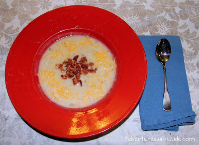 creamy potato soup with bacon and cheese