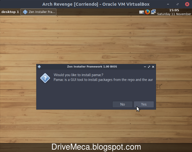 Aceptamos instalar pamac Aceptamos instalar pamac
