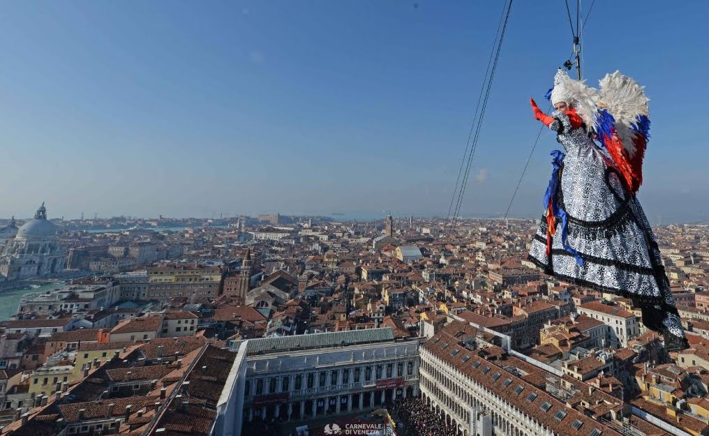Erika Chia, Volo dell'Angelo del Carnevale di Venezia 2019.