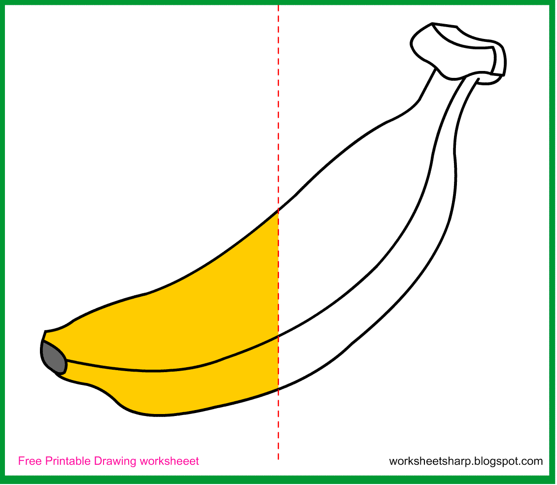 free-drawing-worksheets-printable-banana-drawing-worksheets