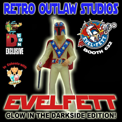 Designer Con 2013 Exclusive “Glow in the Darkside” Evel Fett Vinyl Figure by Retro Outlaw Studios