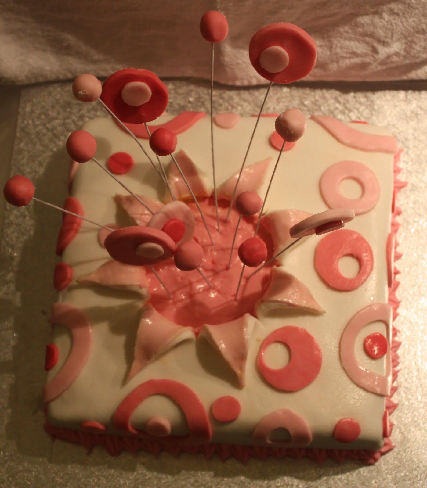 LJ'S Cake hobby My first Fondant(ready to roll icing) cake