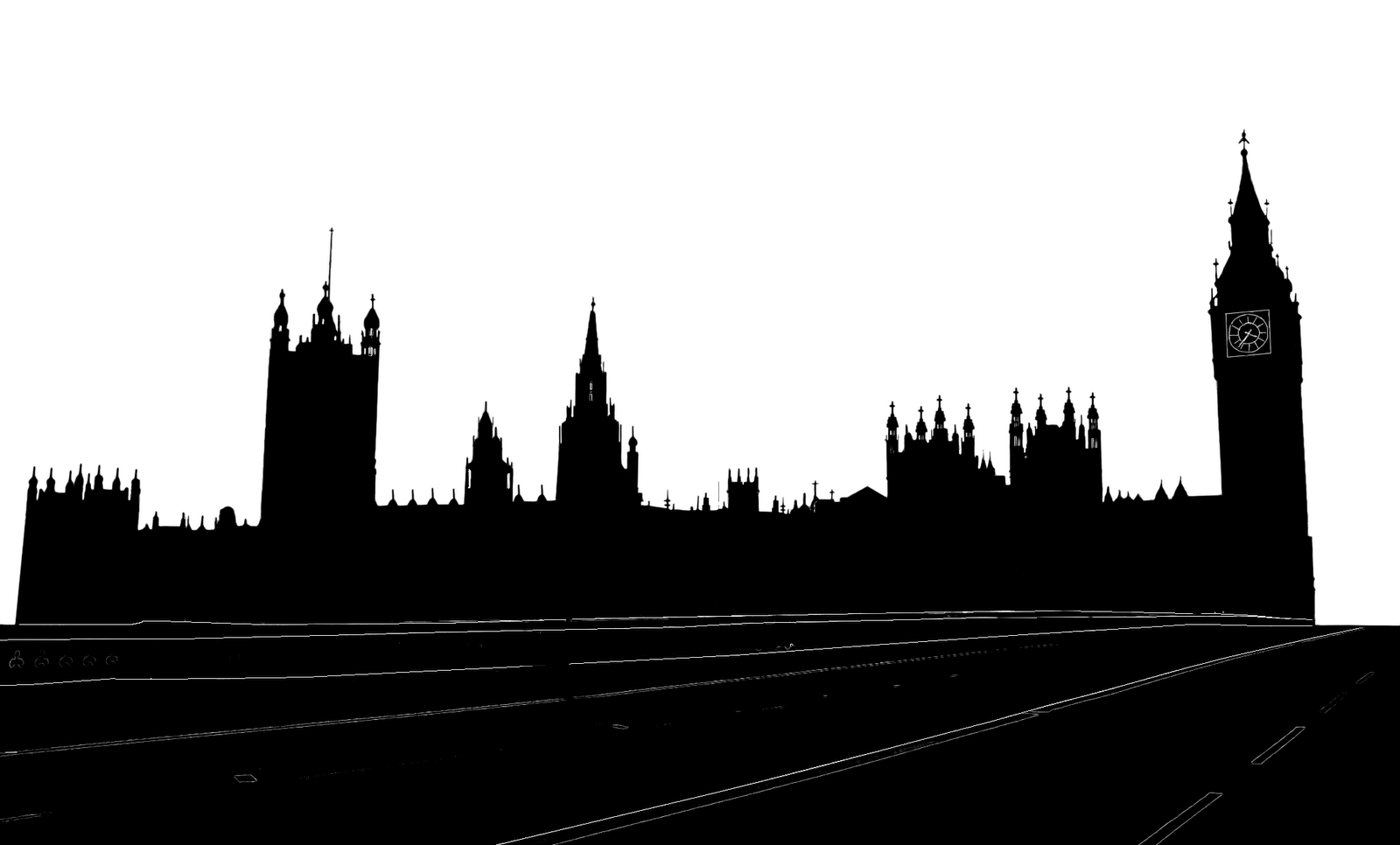 Stock Pictures: Westminster Silhouette and Sketch Stock Pictures: Westminster Silhouette and Sketch