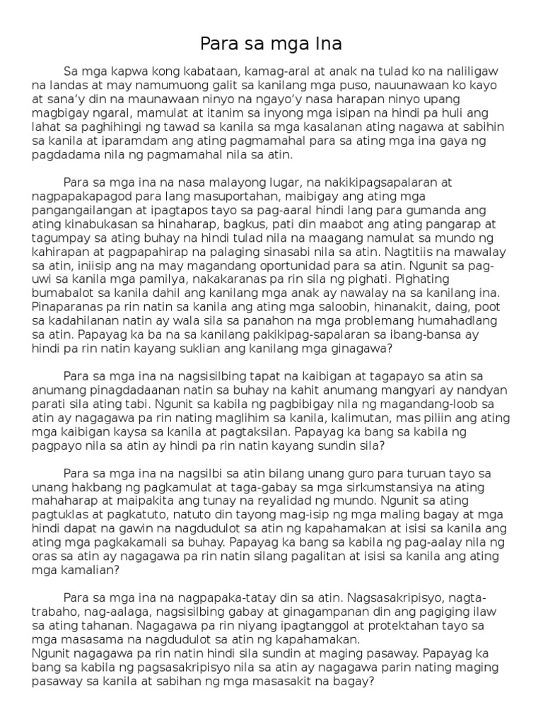 Talumpati Tungkol Sa Kahirapan Philippin News Collections