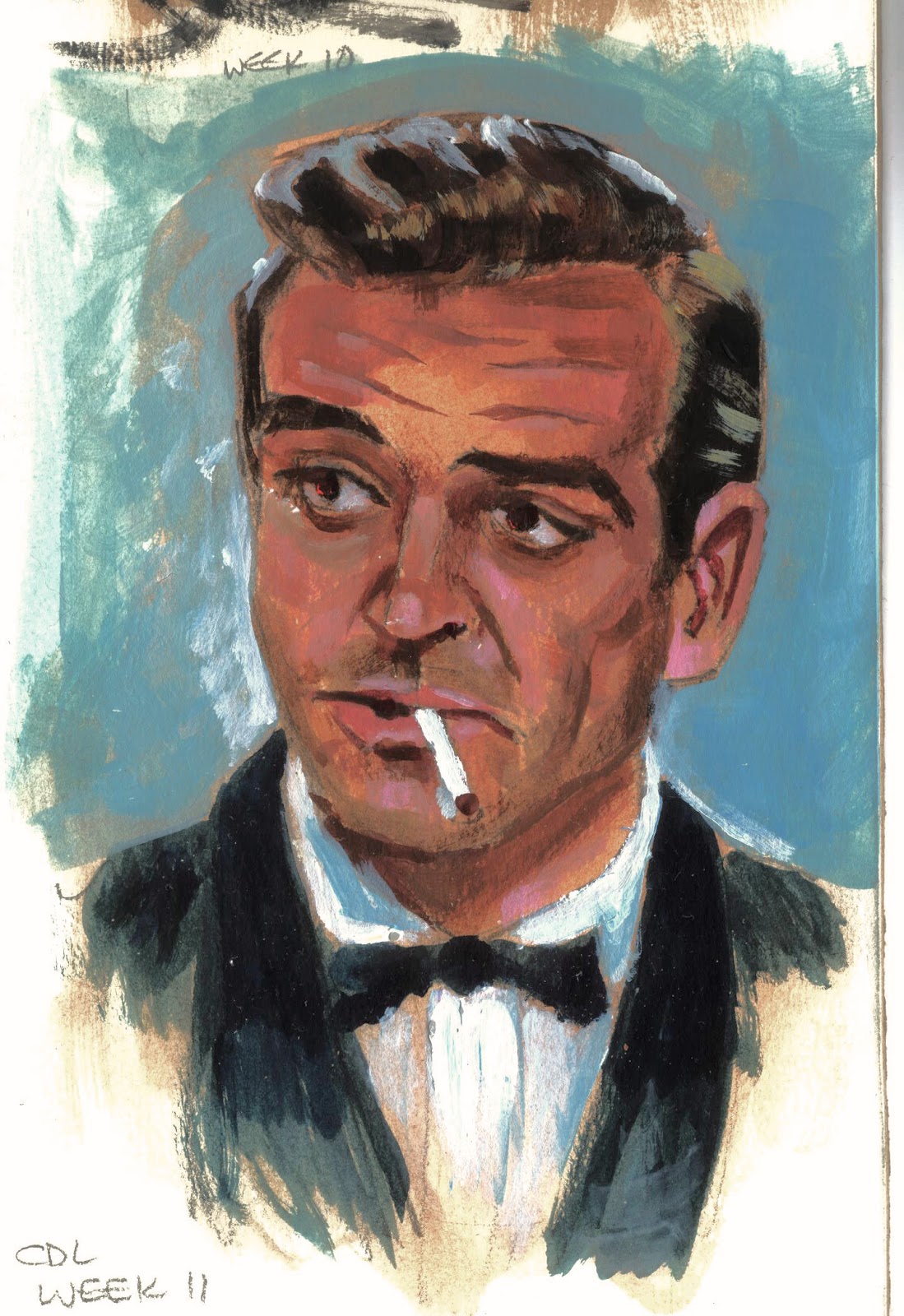 Danger's Art Pad: Sunday Head Painting #11- Sean Connery