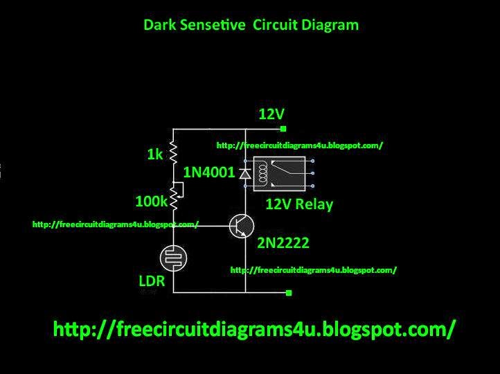 FREE CIRCUIT DIAGRAMS 4U: Simple Dark Activated Switch