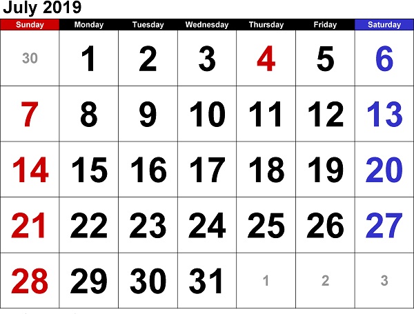 July 2019 July 2019