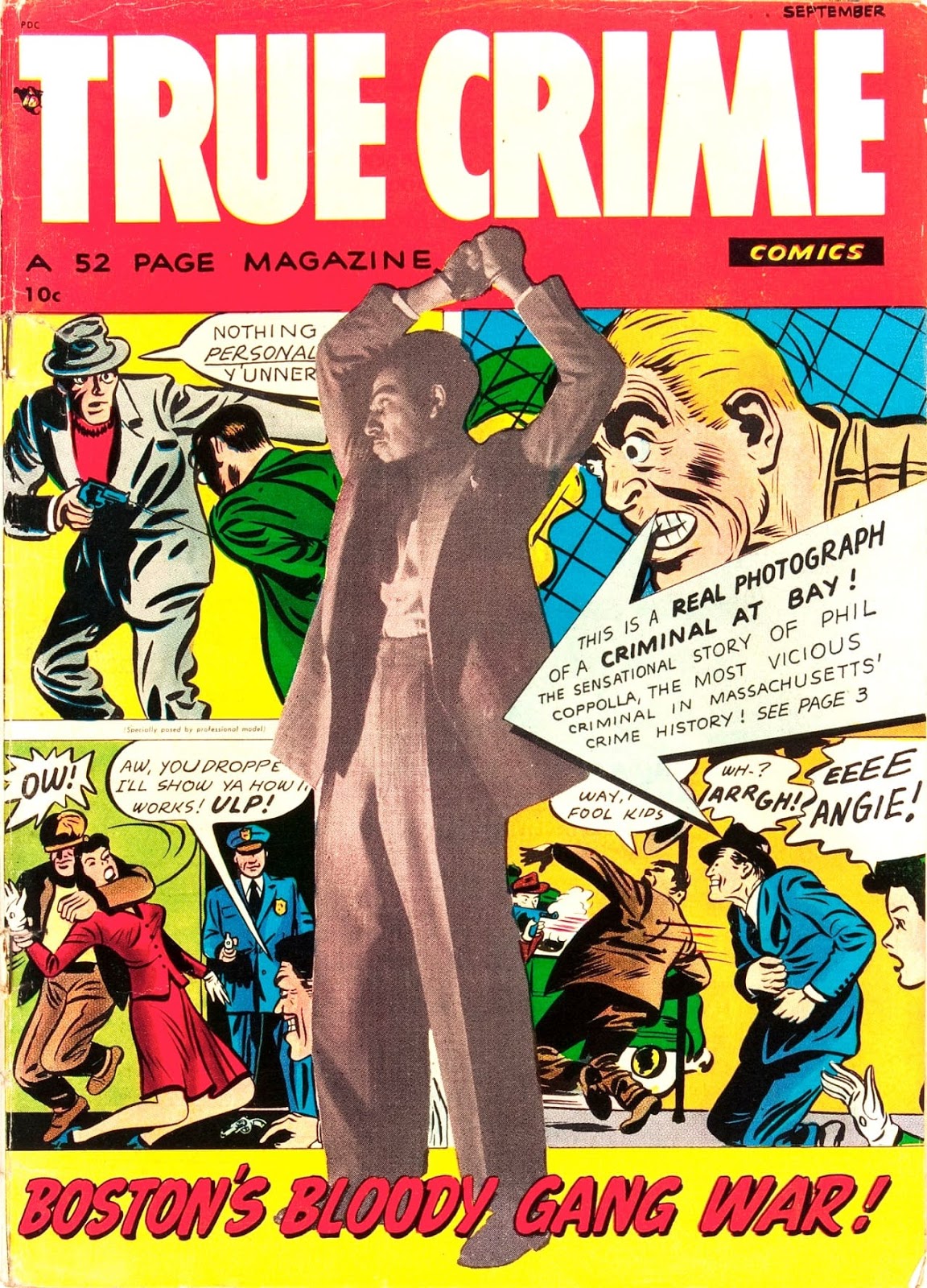 True Crime Comics #1 cover True Crime Comics #1 golden age 1940s comic book cover