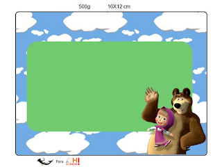 Masha y el Oso: Etiquetas para Candy Bar para Imprimir Gratis. Etiquetas de Masha y el Oso para imprimir gratis.