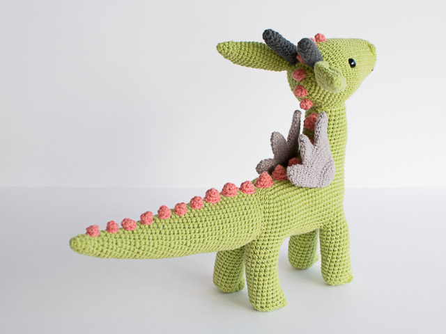 Gertrudis Dragona Tejido Crochet Inspirado Amigurumi Picapau 