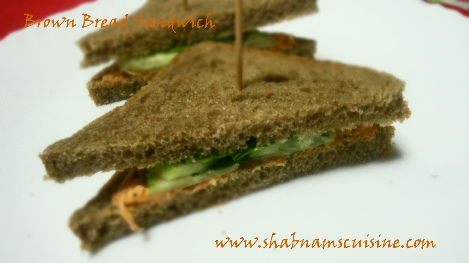 Shabnam's Cuisine Brown Bread Sandwich