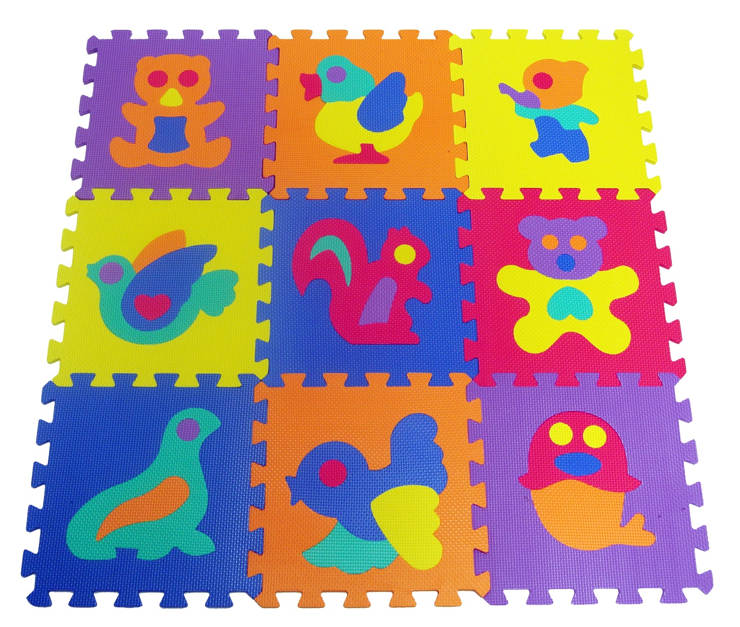 10 pcs 30cm x 30cm Animal Pattern Mat EVA Foam Floor Puzzle 11street