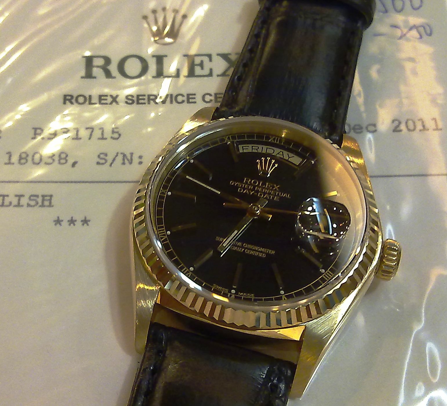 Hong Kong Watch Fever 香港發燒友 Rolex Ref 18038 Black Dial Day Date