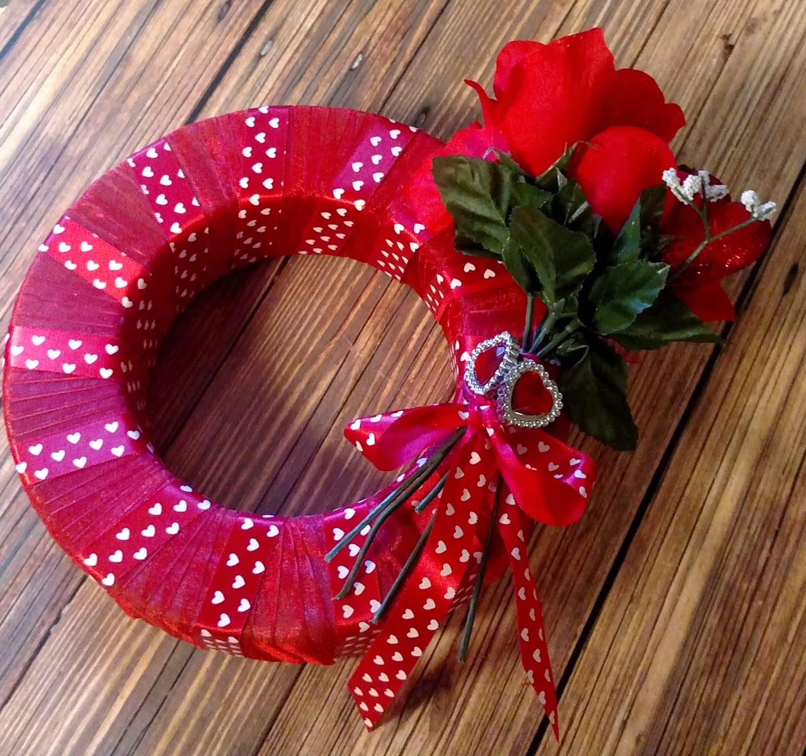 Dollar Tree Crafts: Quick and Easy Valentines Day Ribbon Wreath Rural Mom