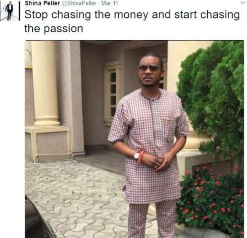 88 Twitter users clap back at Shina Peller for saying people should chase passion and not money