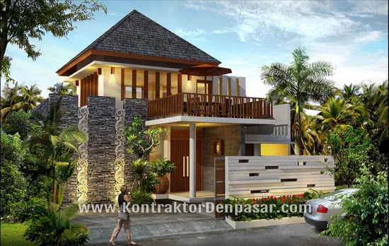 Kontraktor Rumah  di Denpasar Desain  Villa  Luas 250 m2 