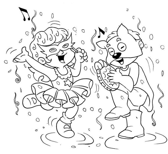 Rayito de Colores: Carnaval para colorear