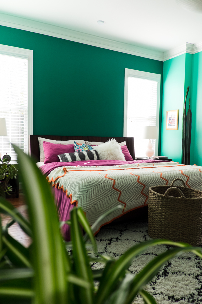 Green Is The New Black: A Paint Update in My Master Bedroom