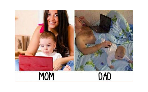 بالصور الفرق بين الأب والأم فى التربية 😂 😱 بالصور الفرق بين الأب والأم فى التربية 😂 😱