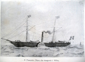 The Piemonte, one of the two steamships that carried Garibaldi's men from Genoa to Sicily 