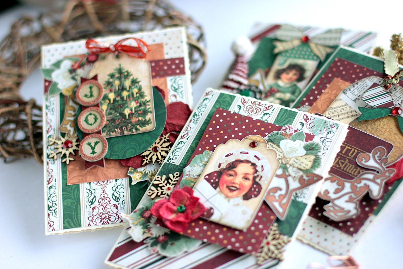 The BoBunny Blog Yuletide Christmas Cards with Elena