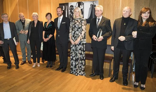 Crown Princess Mette-Marit is wearing her Ole Yde gown. She first wore the gown at the gala dinner for the Nobel Peace Prize in 2014