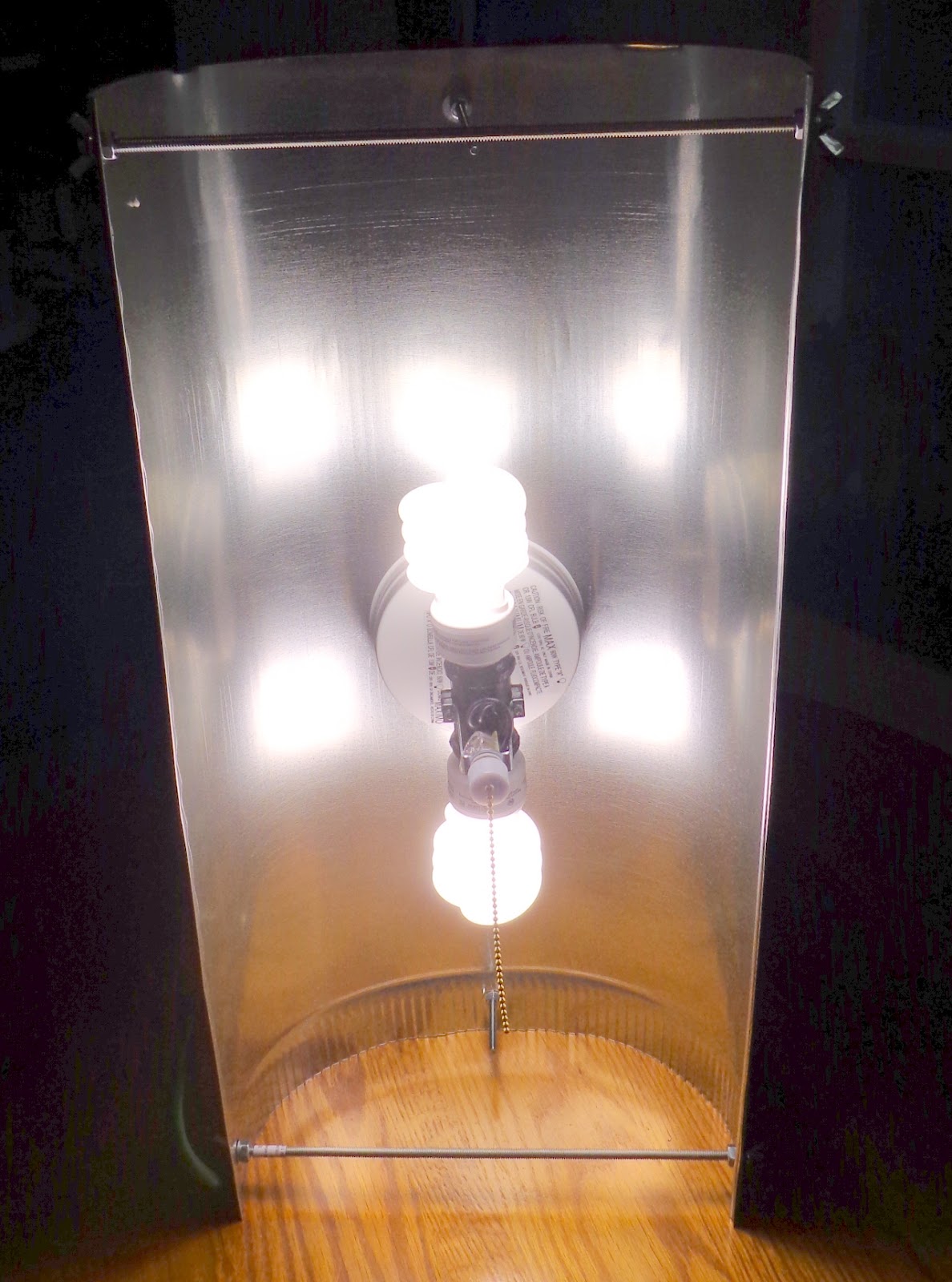 Daniel's Pacific NW Garden Home Made CFL Plant Light Fixture. 3.22.14