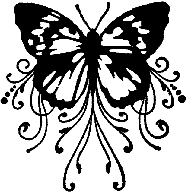 free butterfly swirl clip art - photo #34