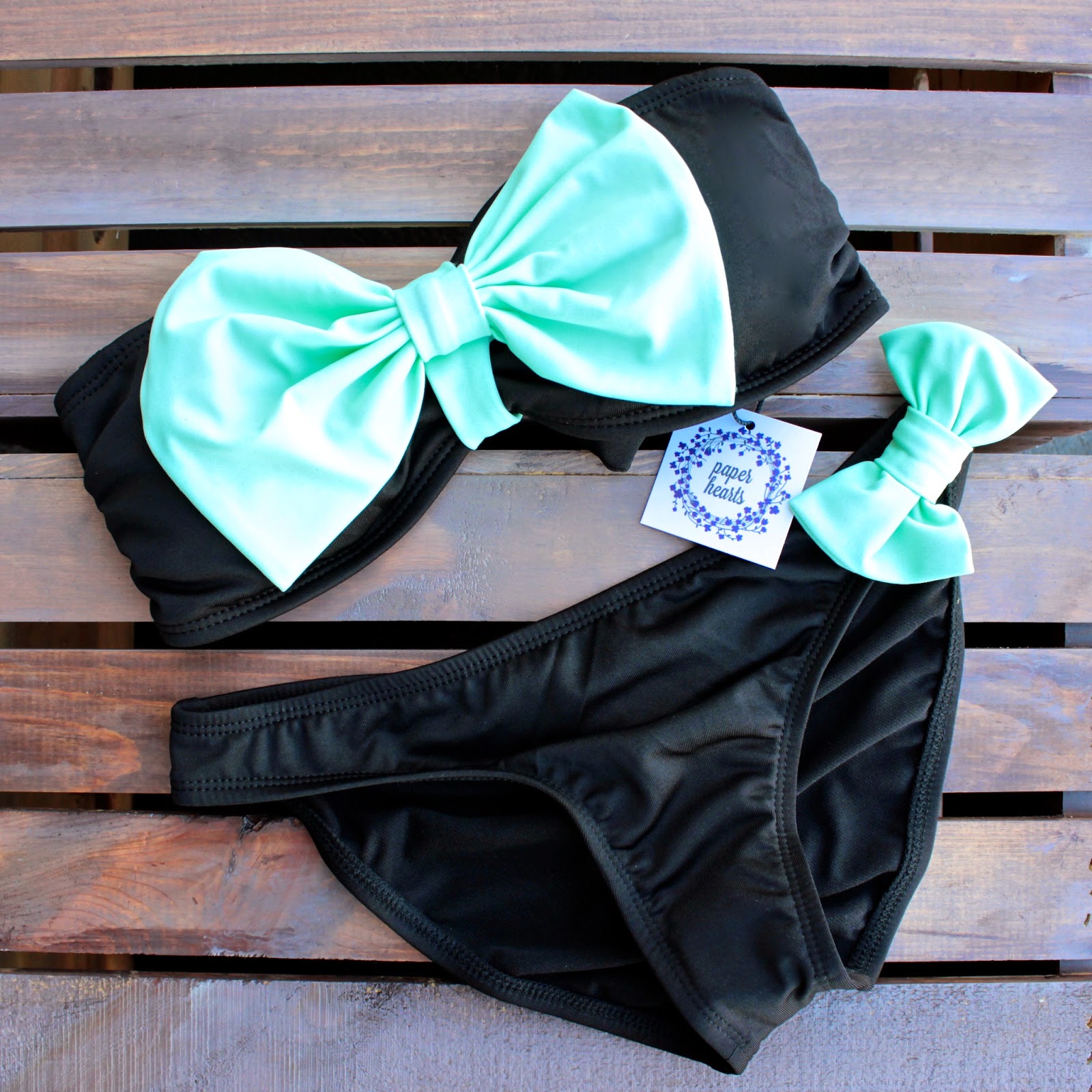 Aquamarine Attire: Bikinis and Bows
