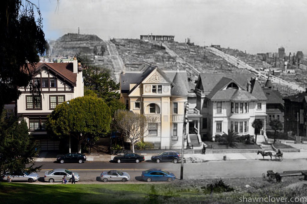 20 Astonishing Then and Now Photos Blend Scenes From the 1906 San